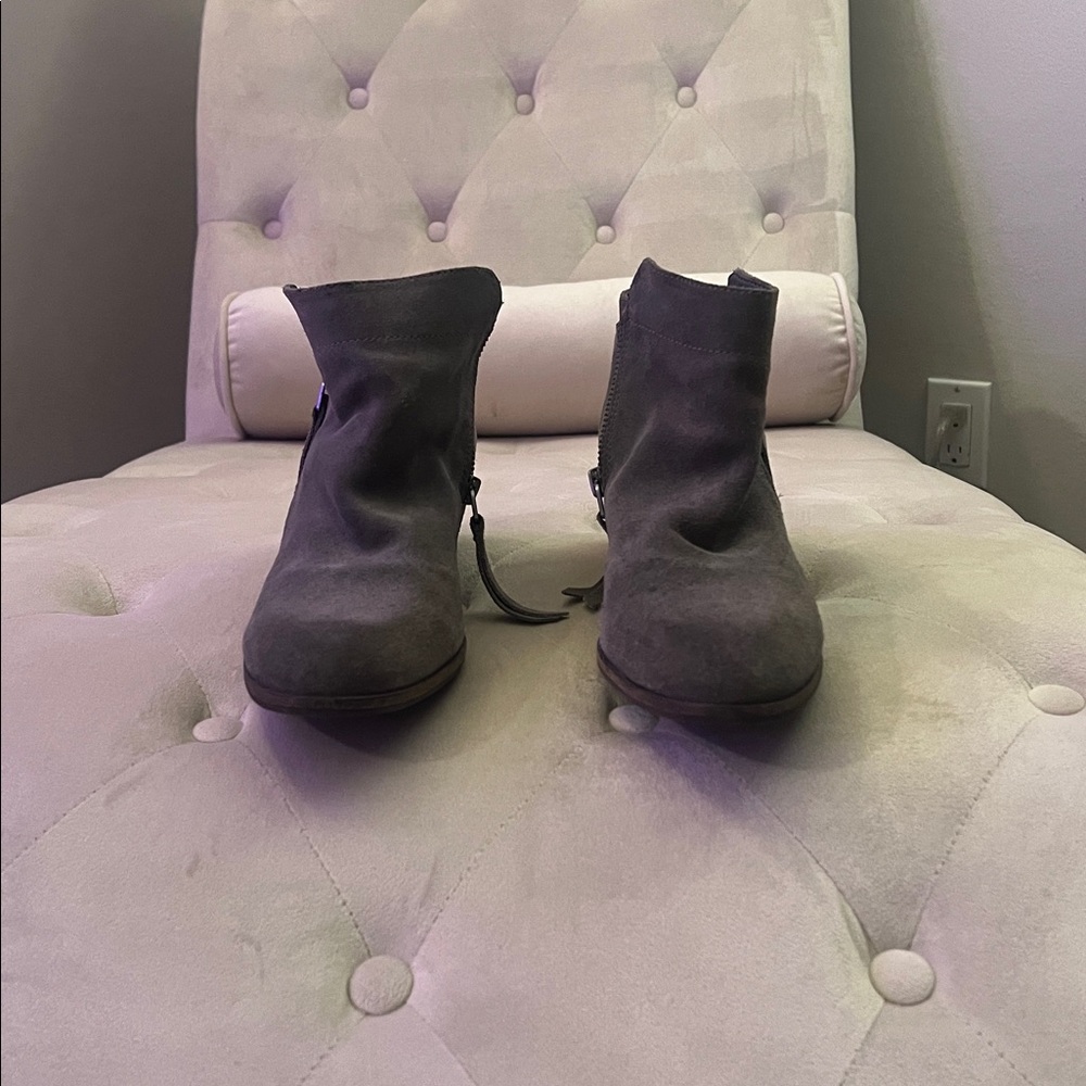 Sam Edelman Gray Suede Ankle Boots